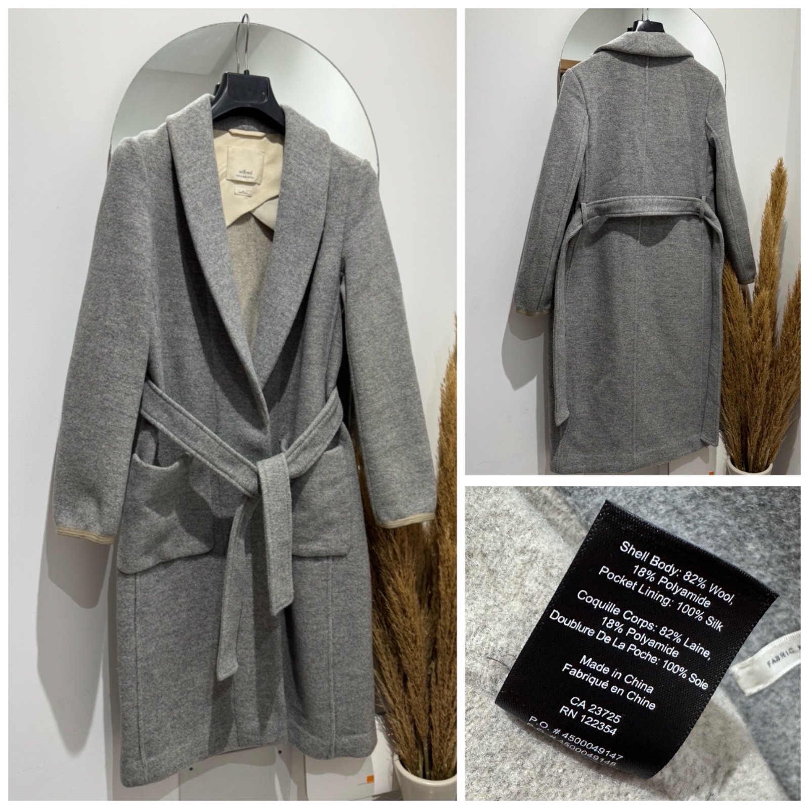 Manteau à ceinture avec 82%wool WILFRED