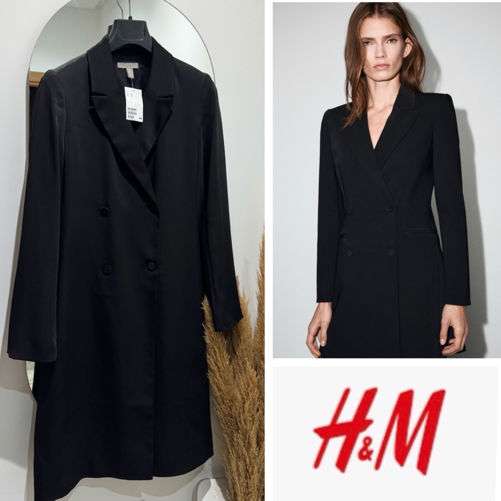 Robe blazer longue  H&M double boutonnage 