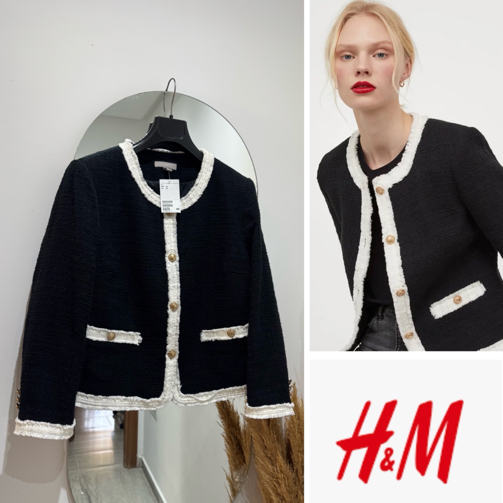 Vetse H&M boutonnage doré 