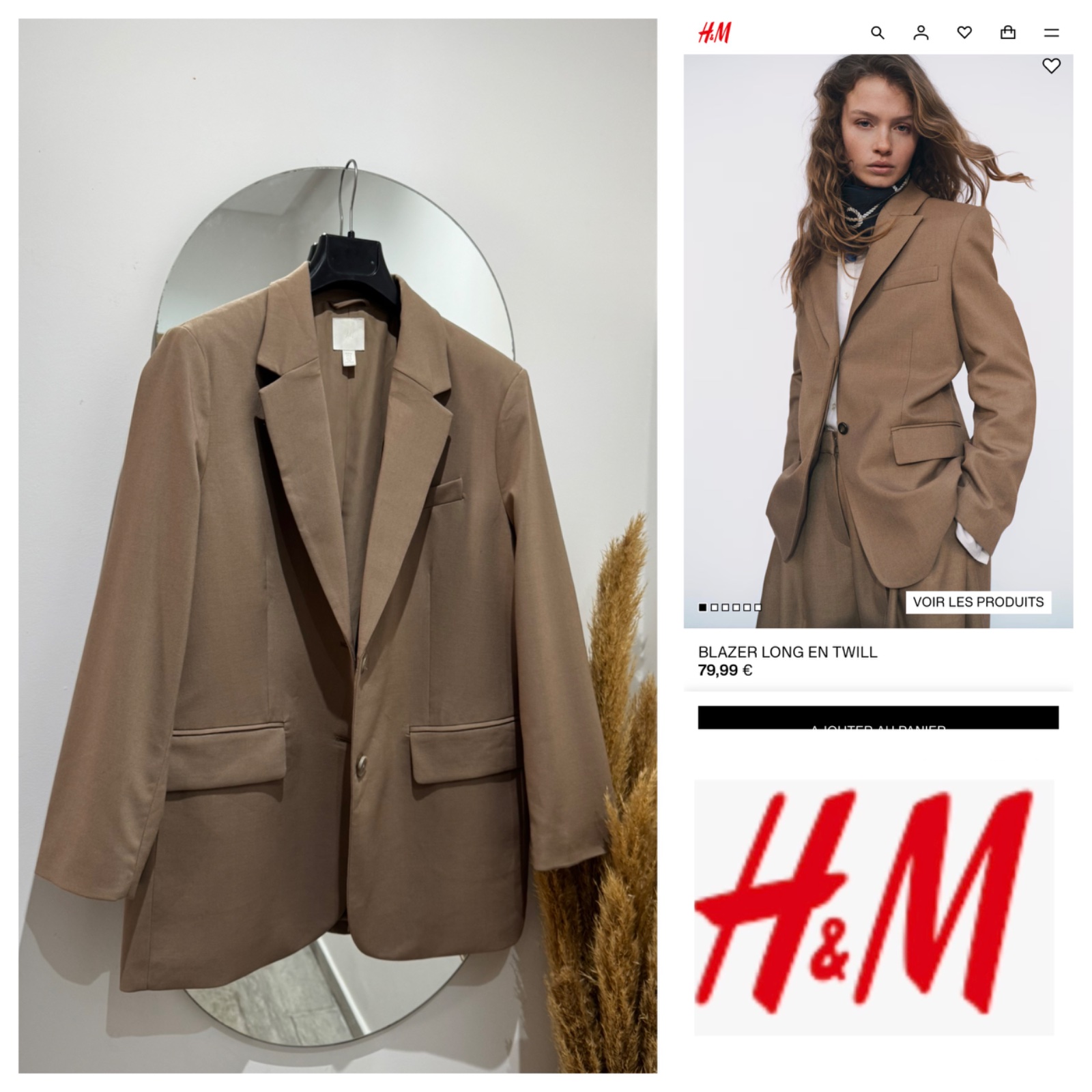 Blazer long H&M tt neuf over size