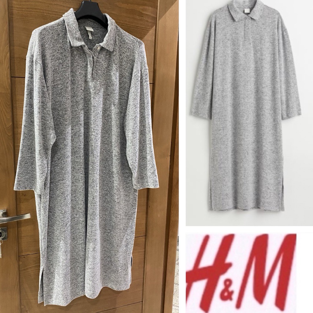 Robe H&M light gris over size