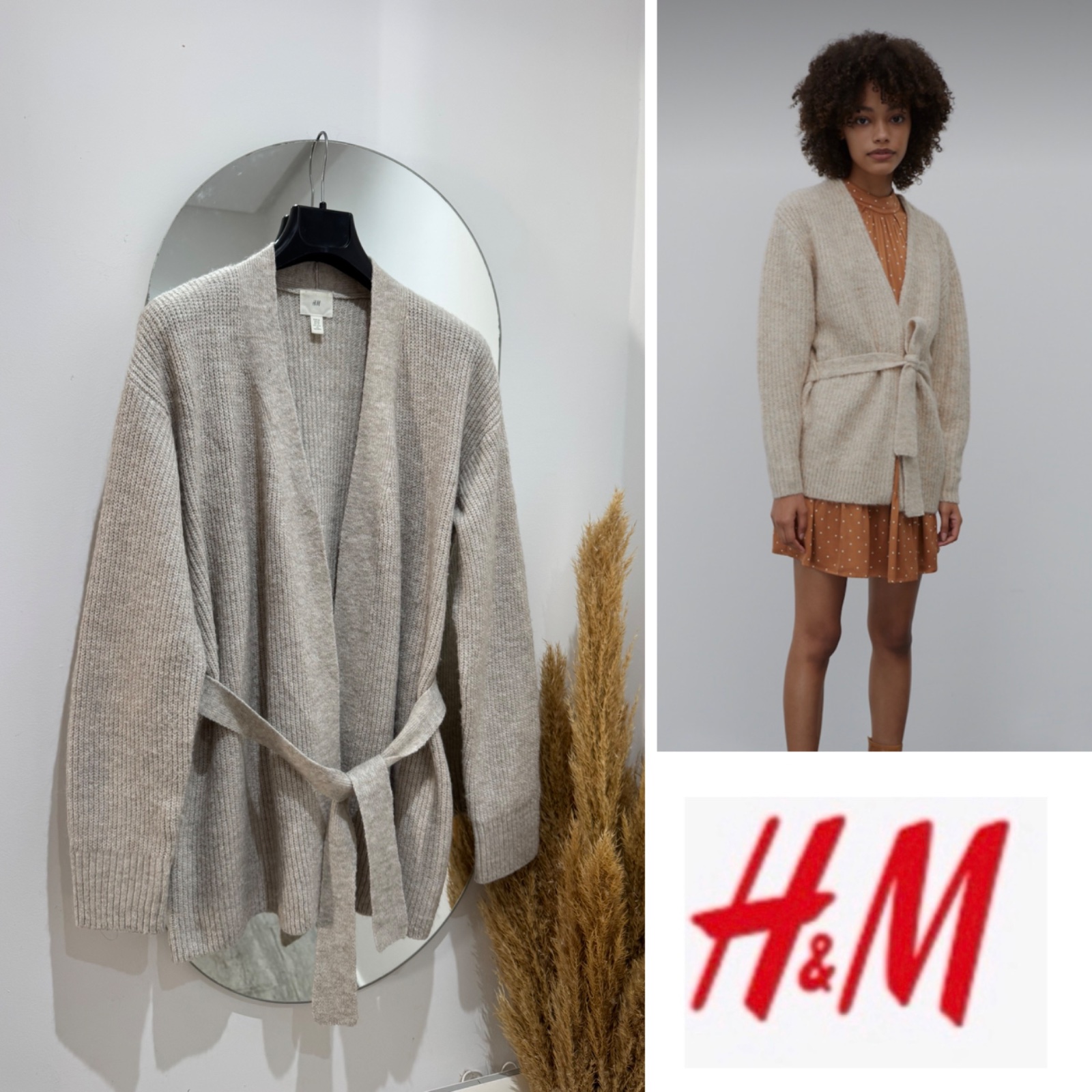 Cardigan H&M à ceinture over size