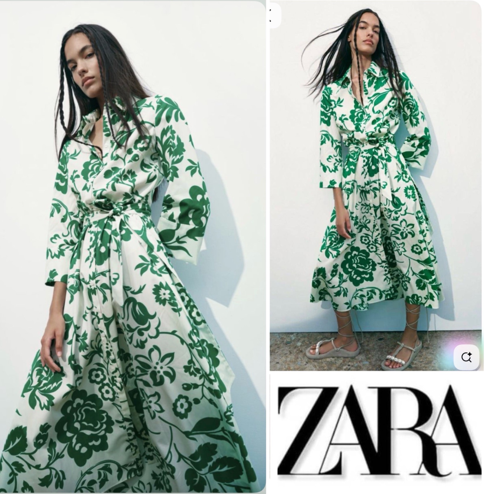 Robe chemise zara à ceinture 