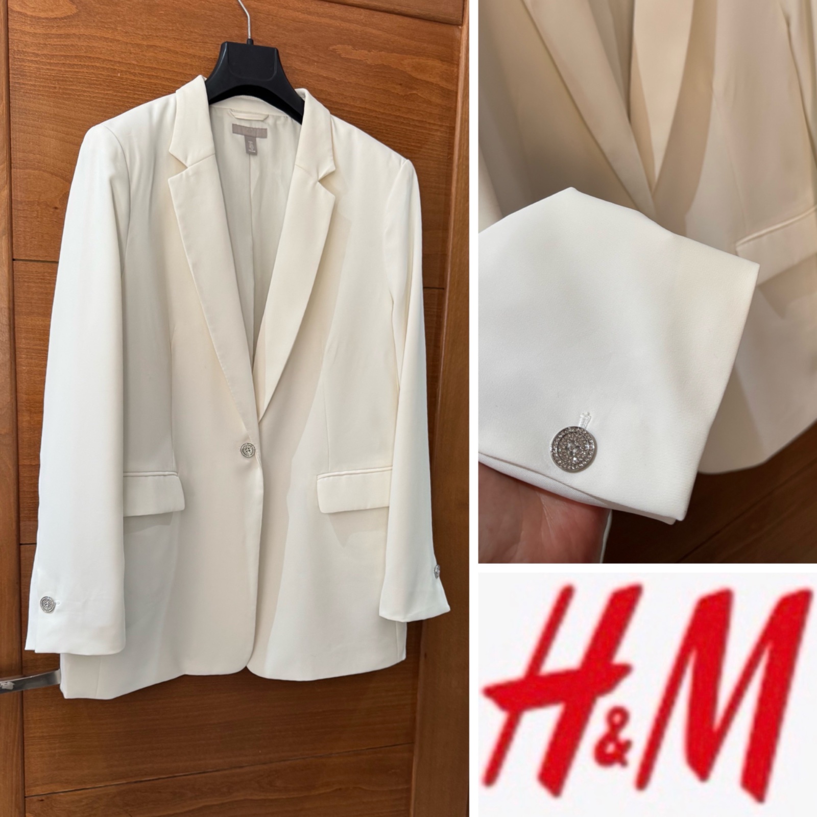 Blazer H&M blanc ivoire 