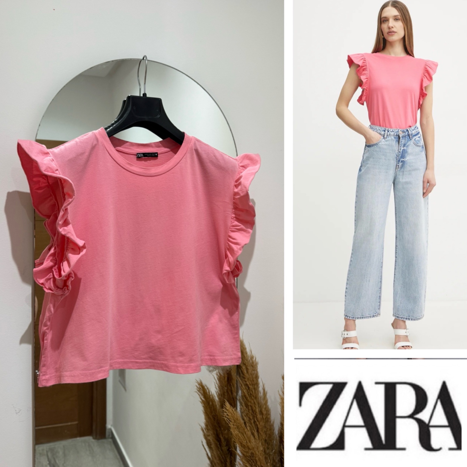 T shirt ZARA rose 