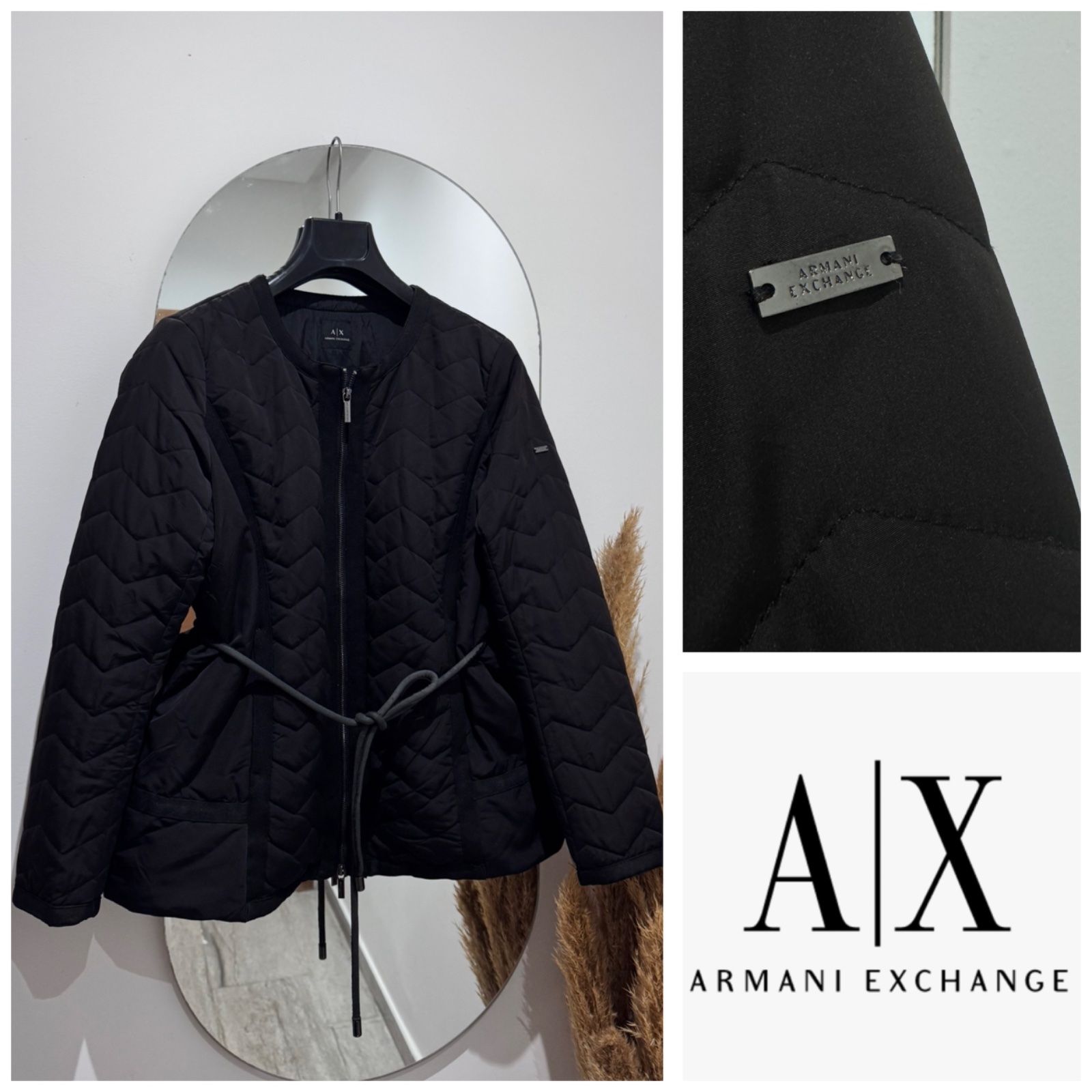 Veste à ceinture ARMANI EXANCHE à logo 