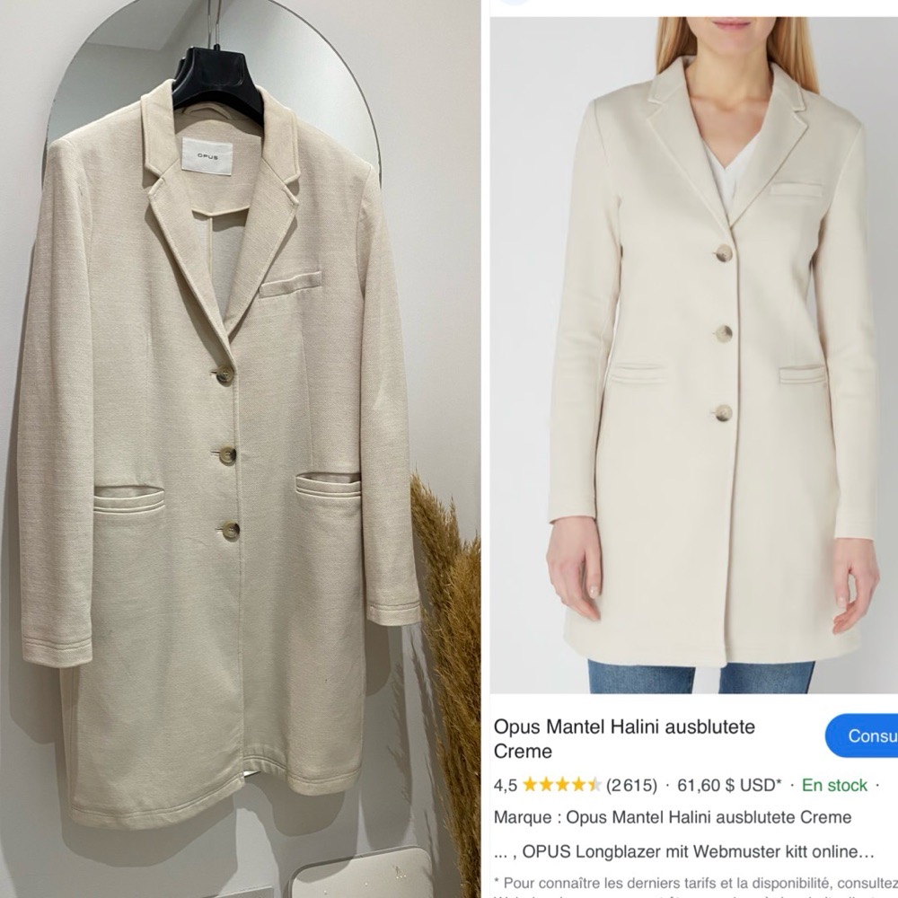 OPUS Blazer manteau beige 