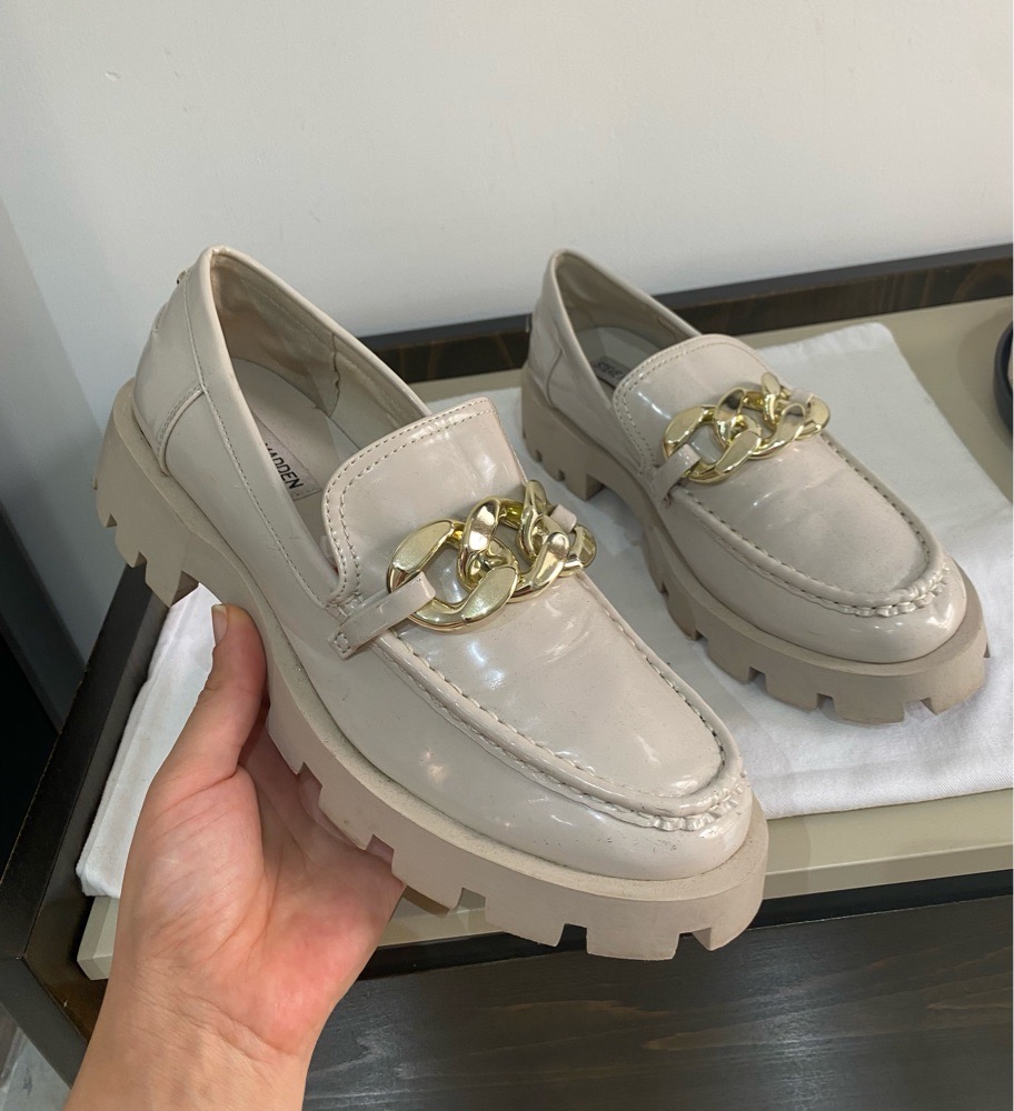 STEVE MADDEN derbies beige doré 