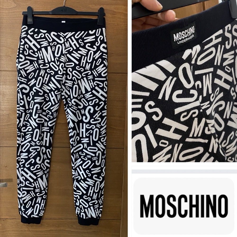 Pantalon MOSCHINO à logo authentique 