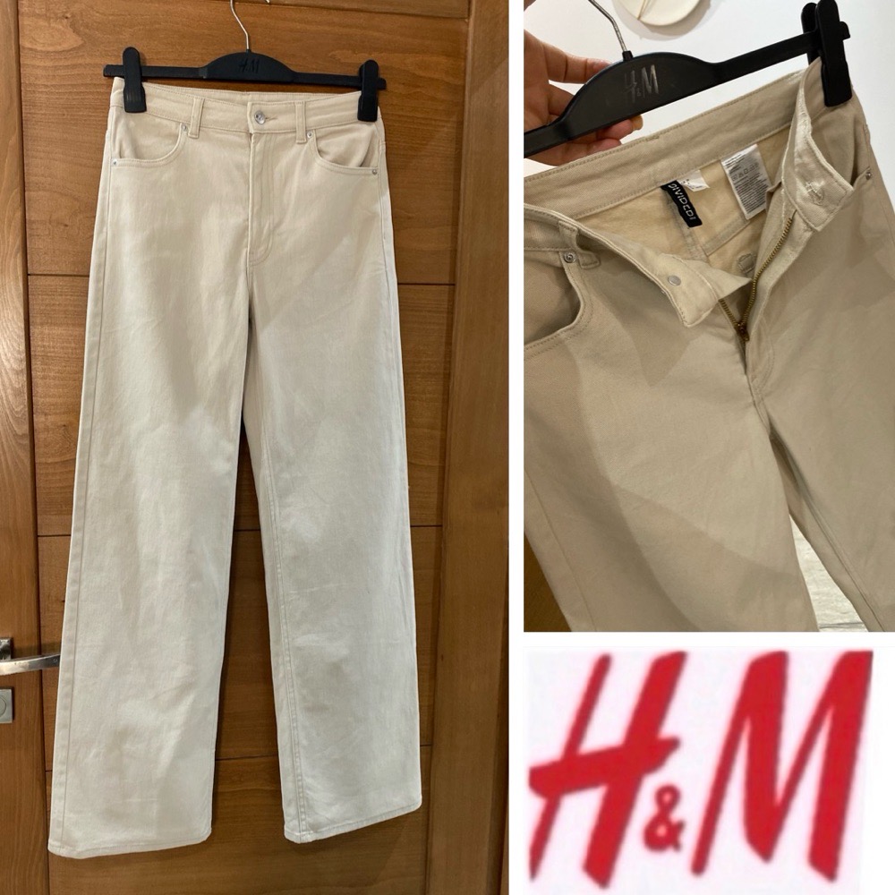 Jean H&M taille haute large 