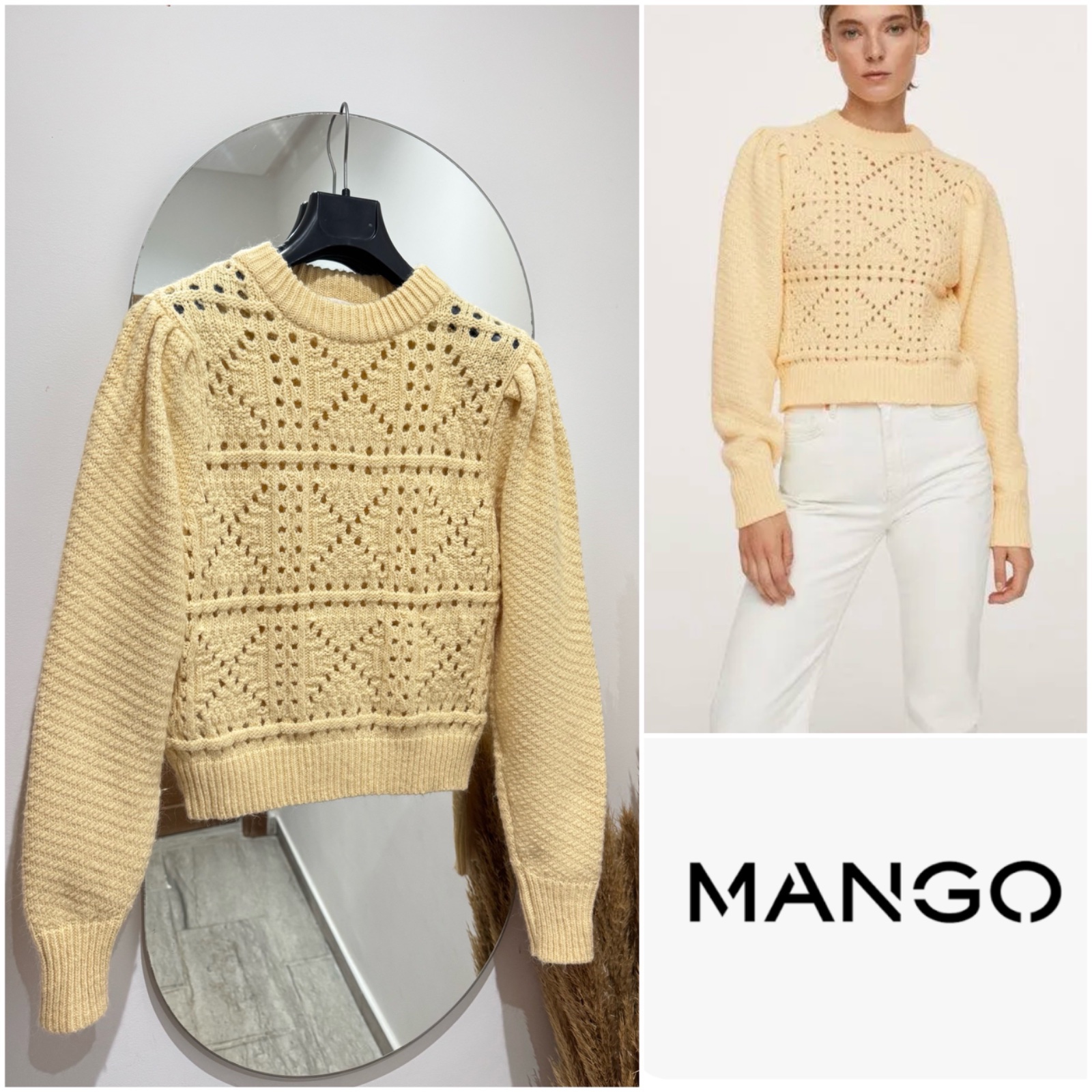 Pull MANGO manches bouffantes  neuf 