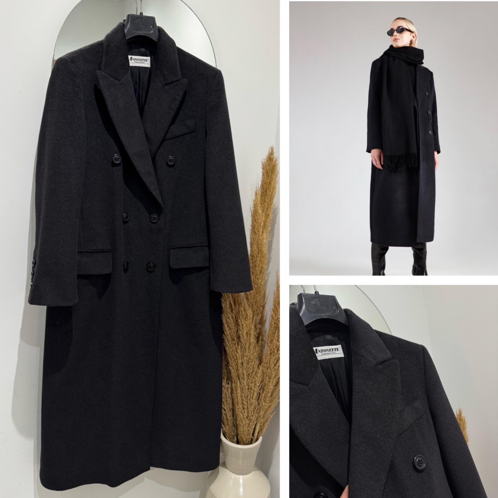 Manteau neuf longue qualité premium de la marque CLAW en laine angora 