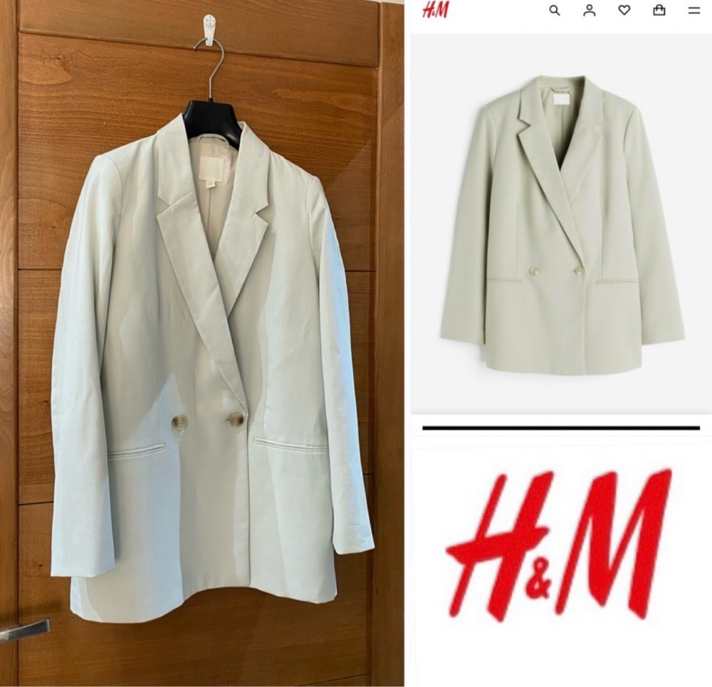 Blazer light green H&M tt neuve 