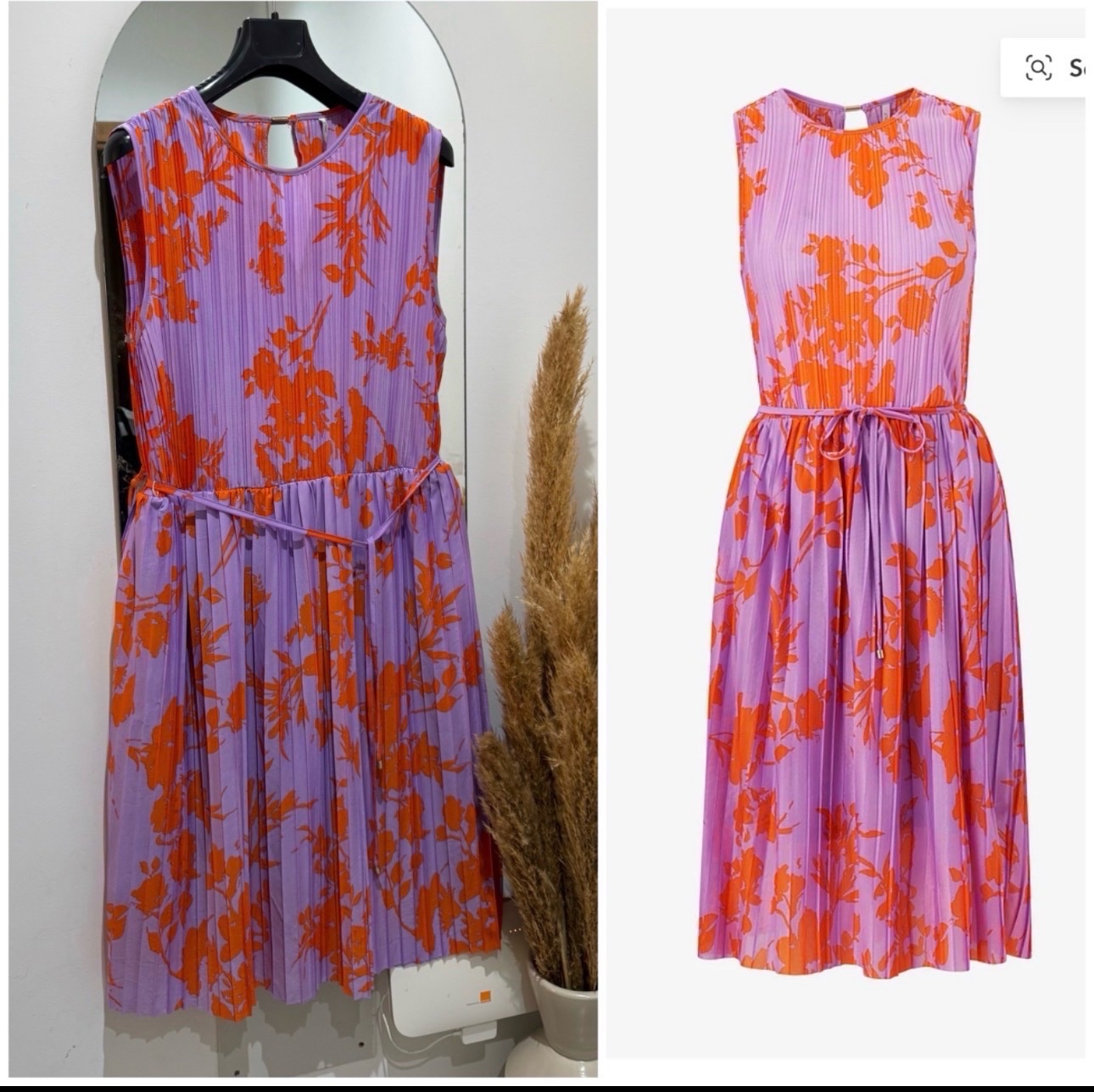 Midi dress floral à ceinture ONLY 