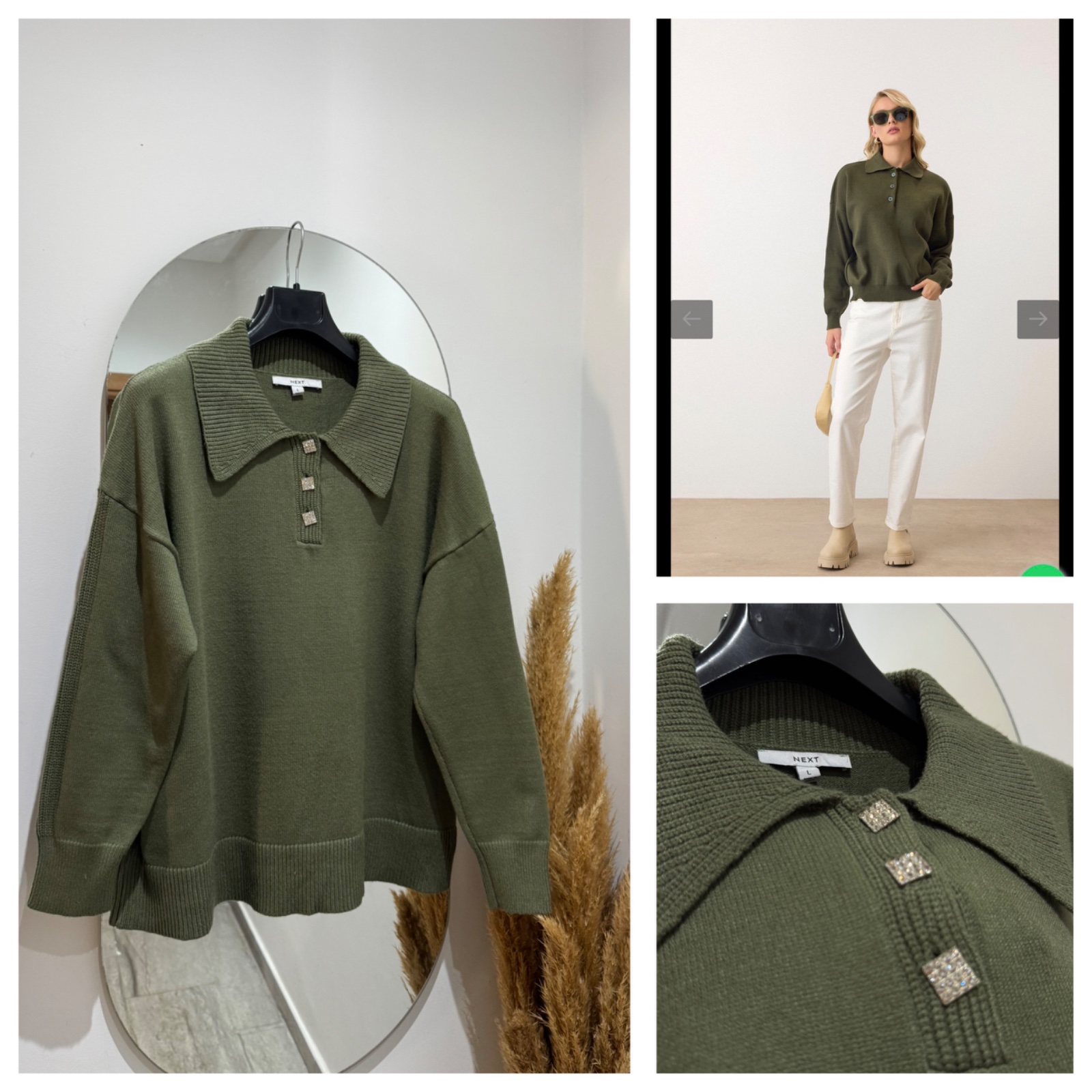 Pull NEXT avec des boutond en strass