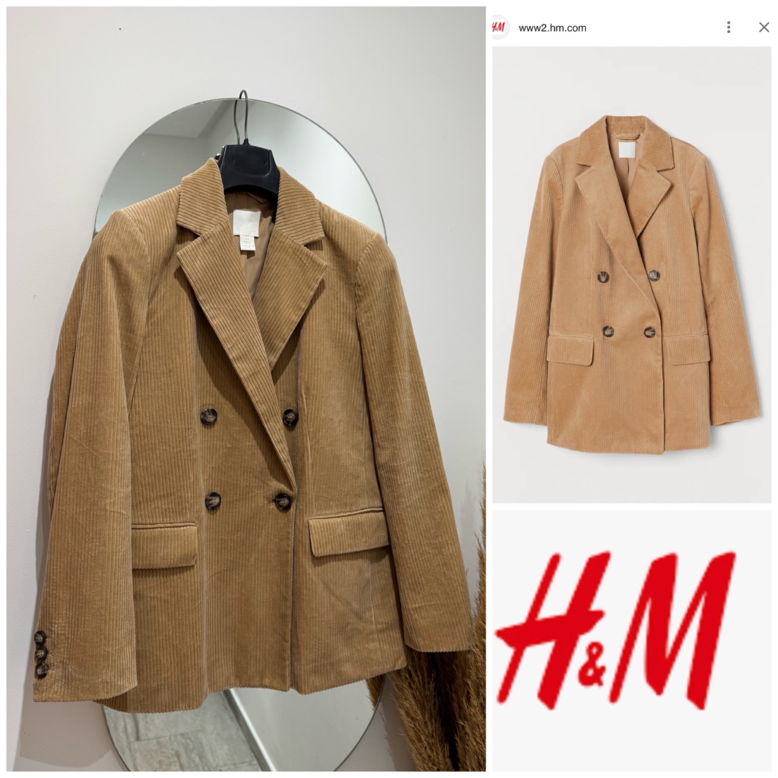 Blazer H&M double boutonnage 