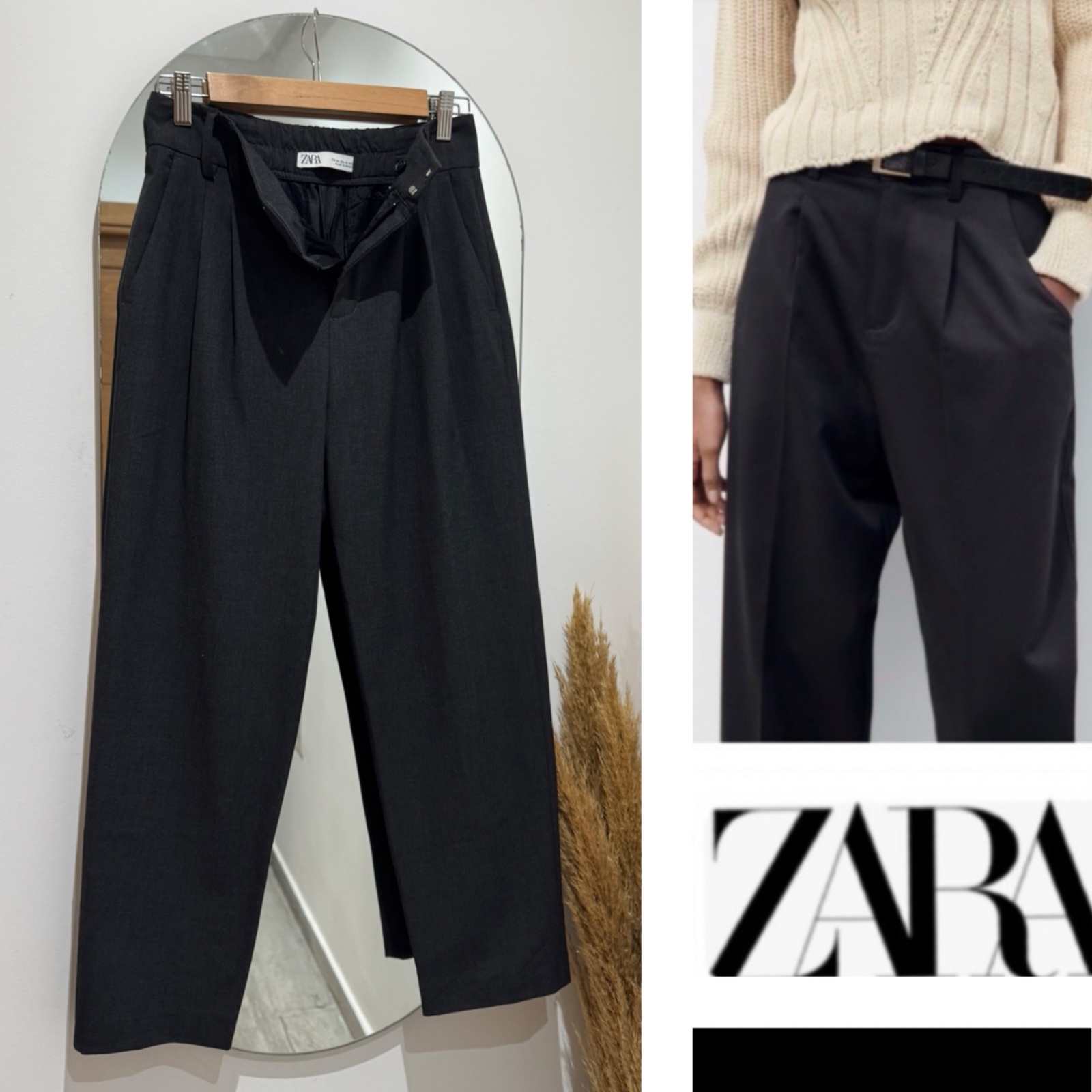 Pantalon ZARA gris foncé 