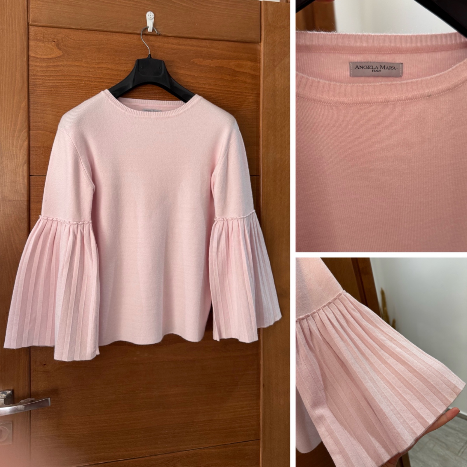 Pull manches plissèe viscose /cashmire over size