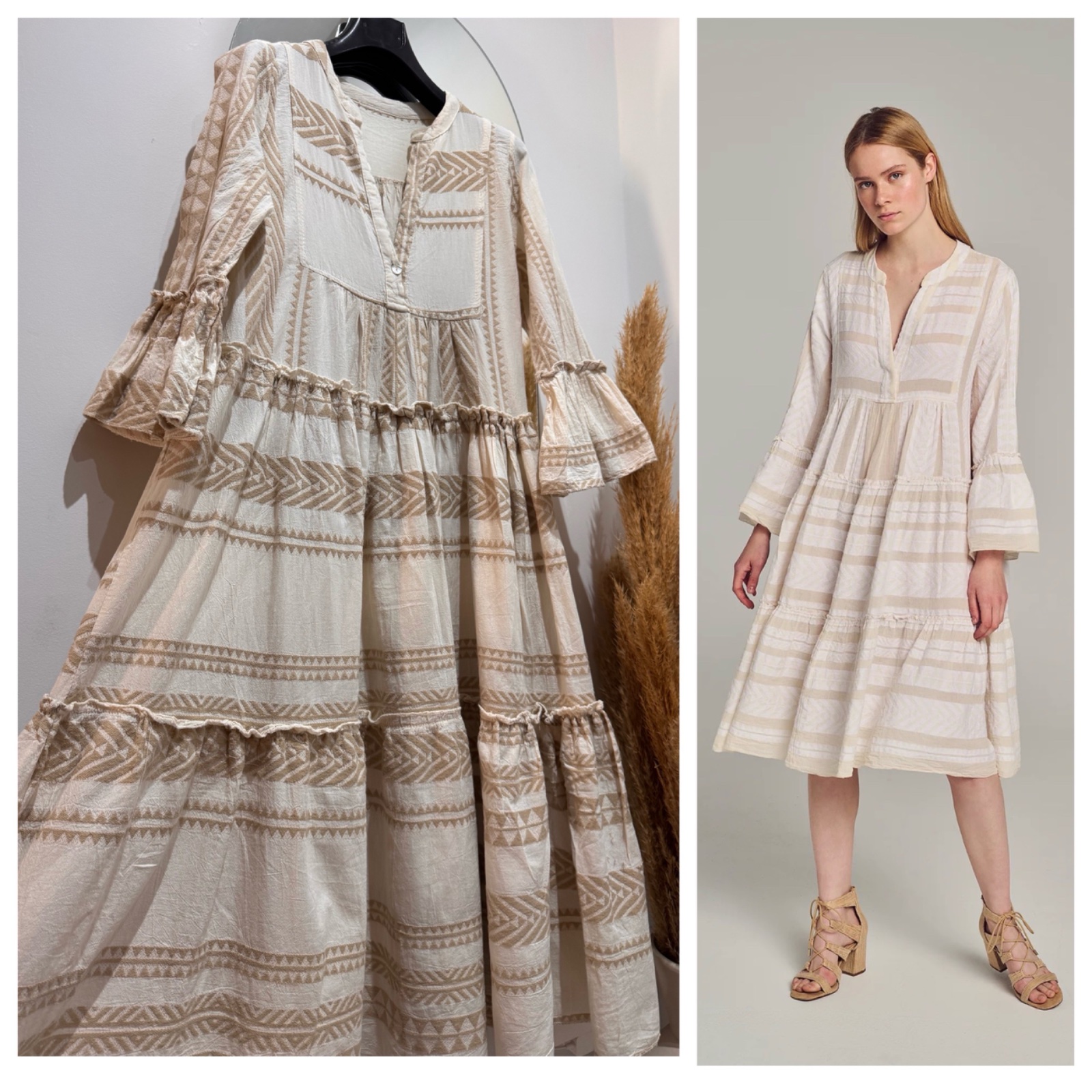 Midi dress  bohème ecru 
