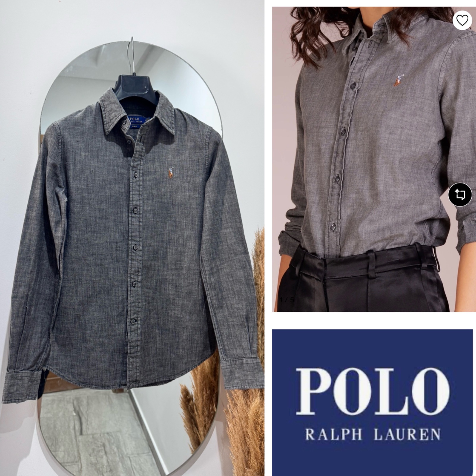 Chemise RALPH LAUREN authentique à logo 