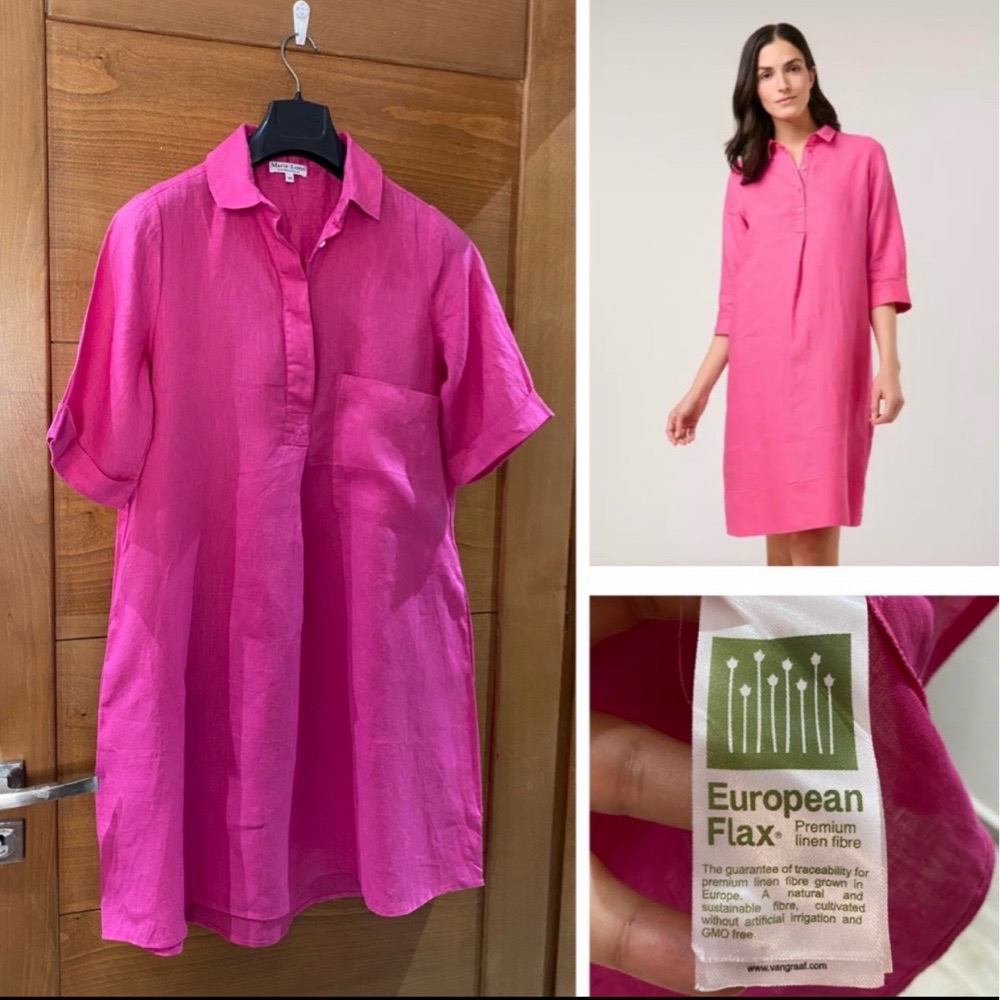 Robe chemise rose 🌸💕🌸 💯9amraya en premium lin 