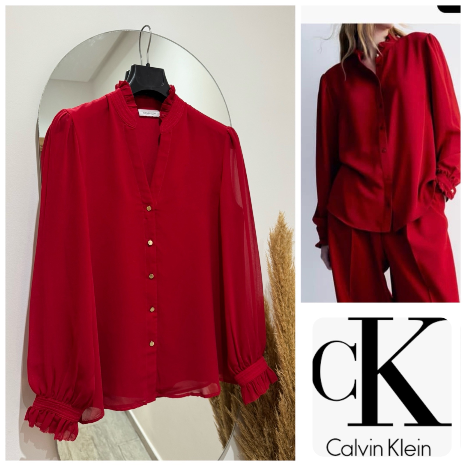 Blouse CALVIN KLEIN boutonnage doré 