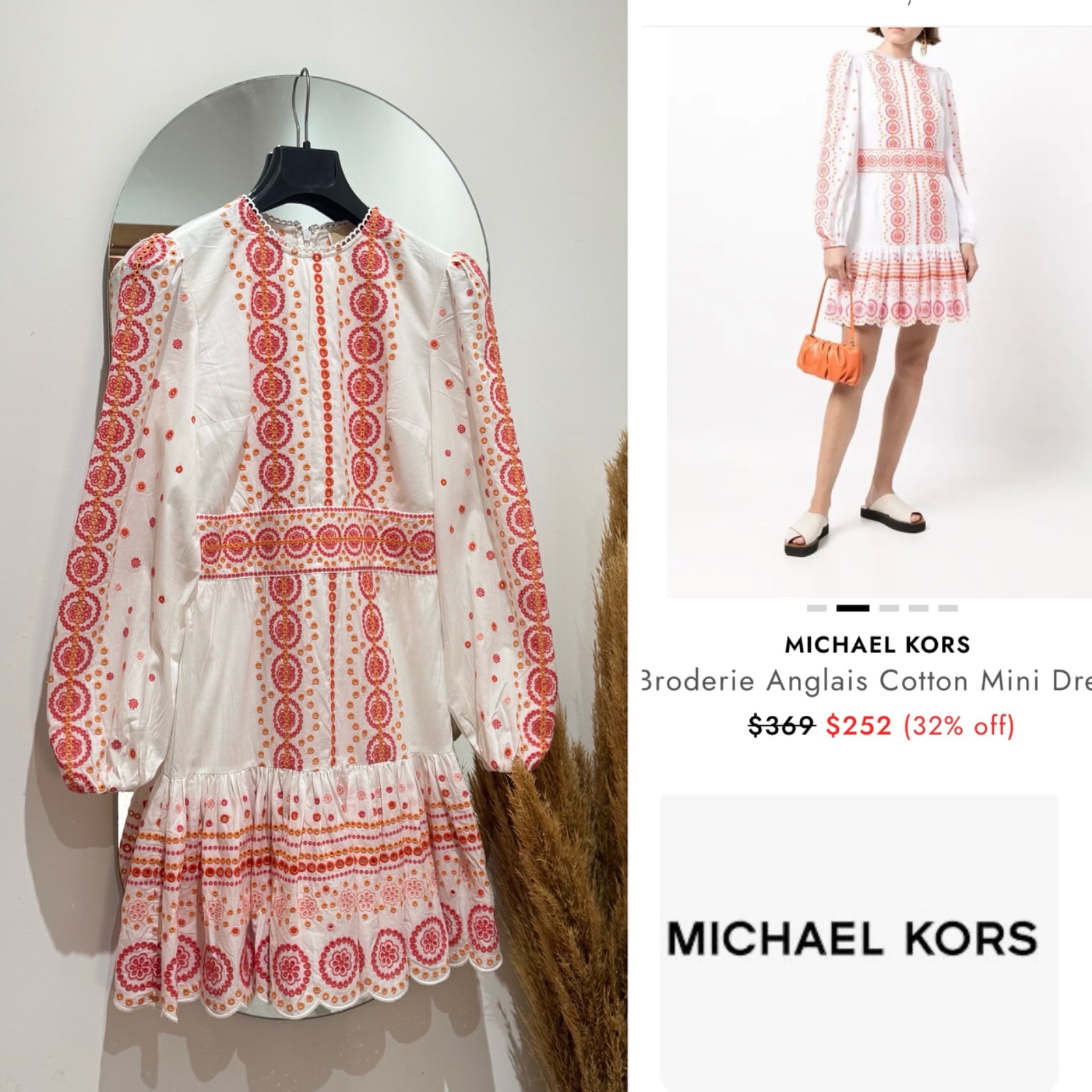 Robe broderie anglaise Michael Kors 