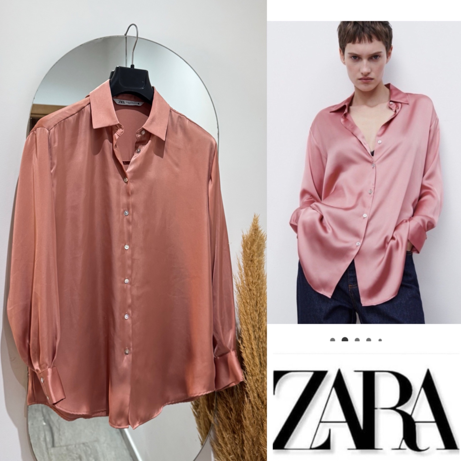 Blouse ZARA satinée over size 