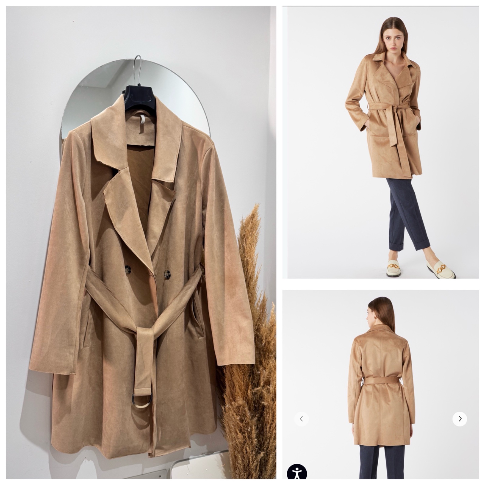 Veste style trench à ceinture