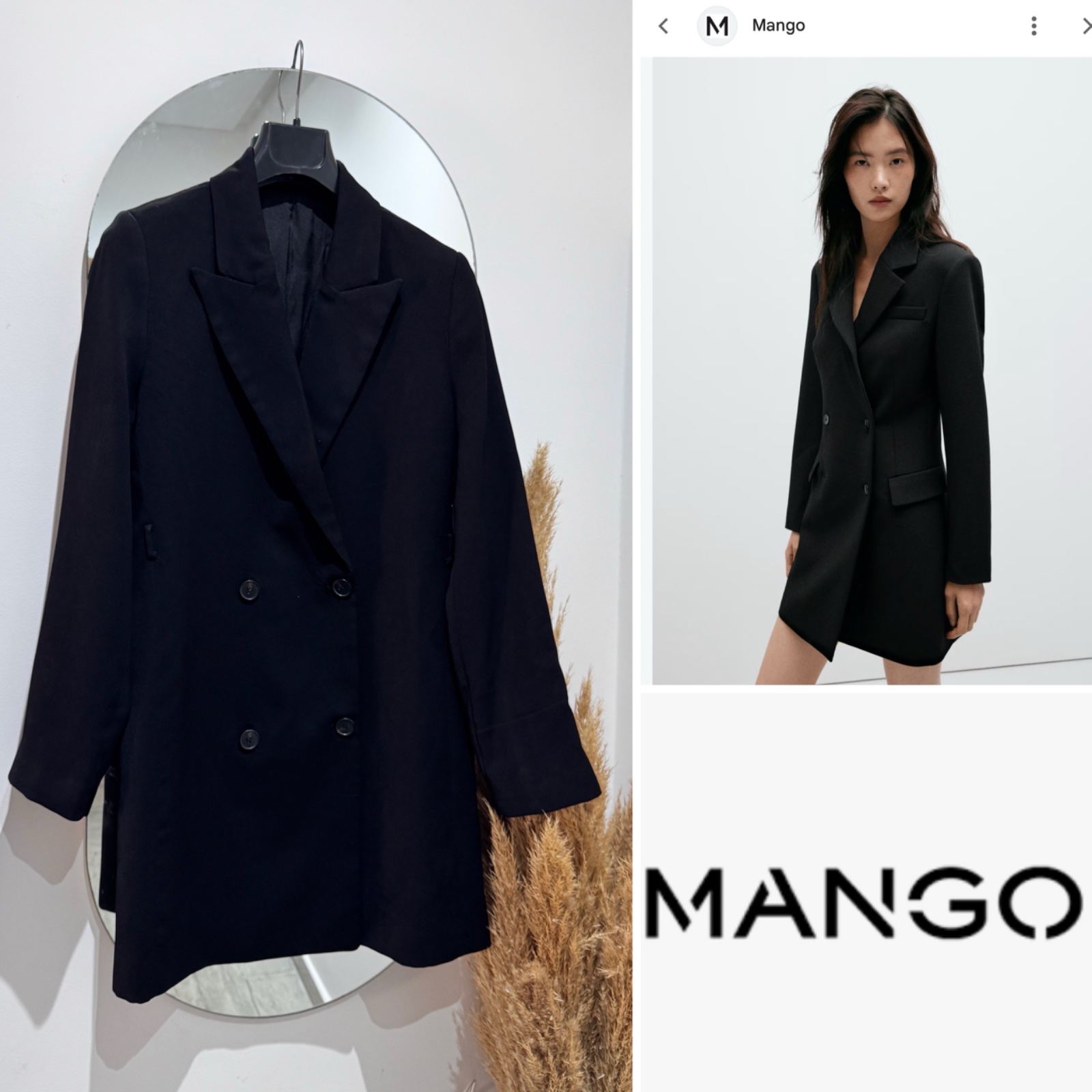 Robe blazer MANGO boutonnage croisée 