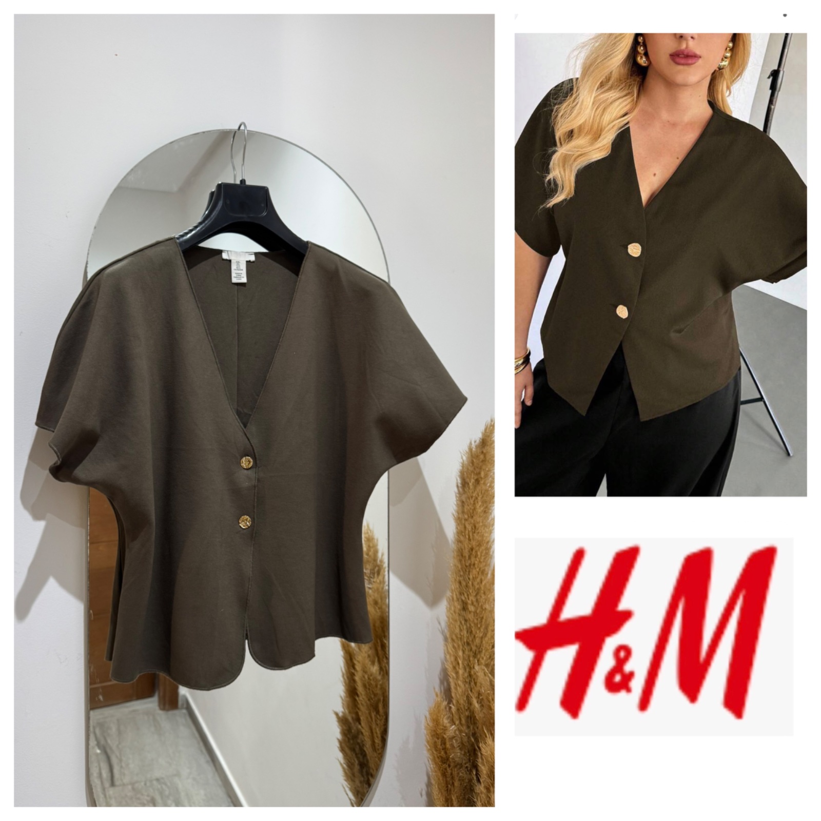 Cardigan H&M boutonnage doré
