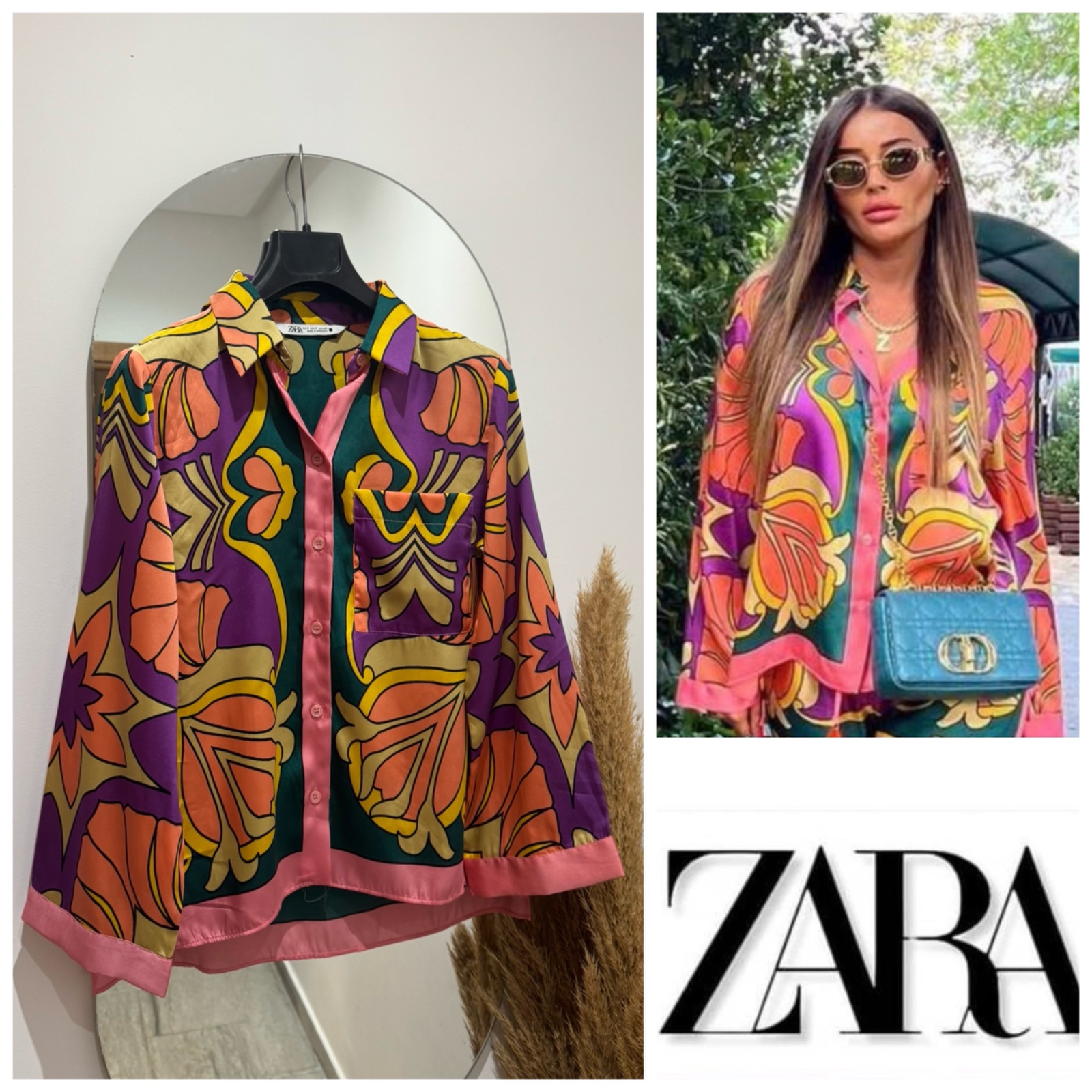 Blouse ZARA satinée 