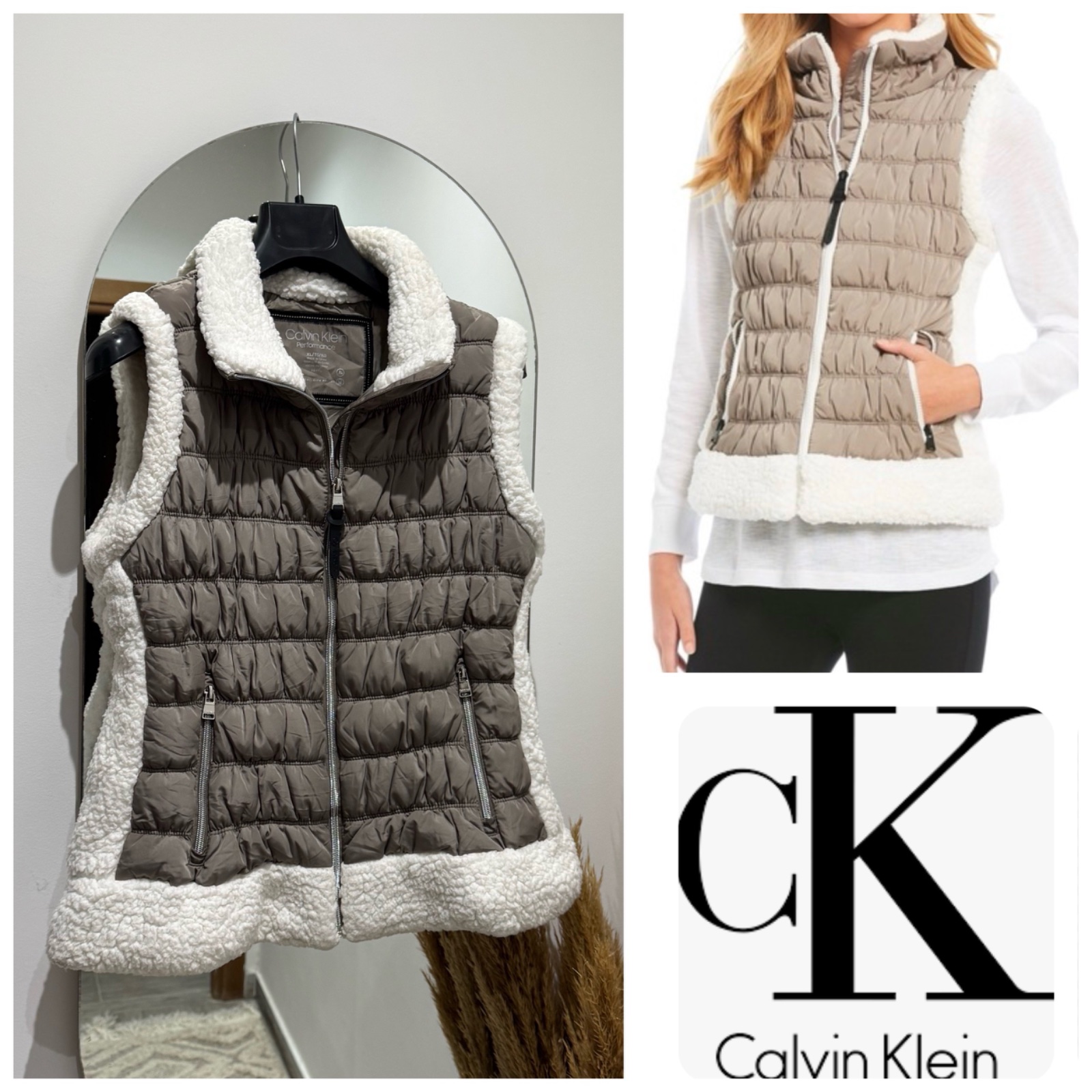 CALVIN KLEIN puffer jacket couleur grêge tt neuve 