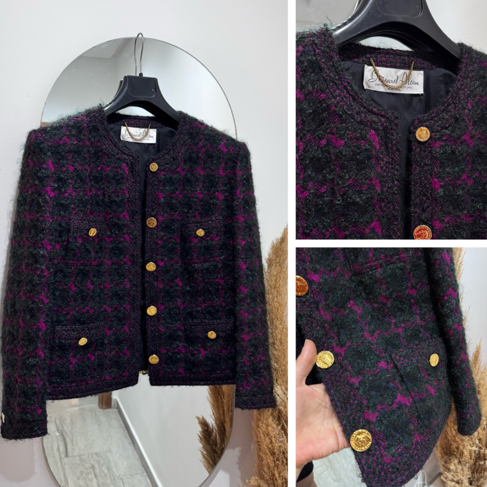 Blazer en vrai tweed boutonnage doré bernard alin 