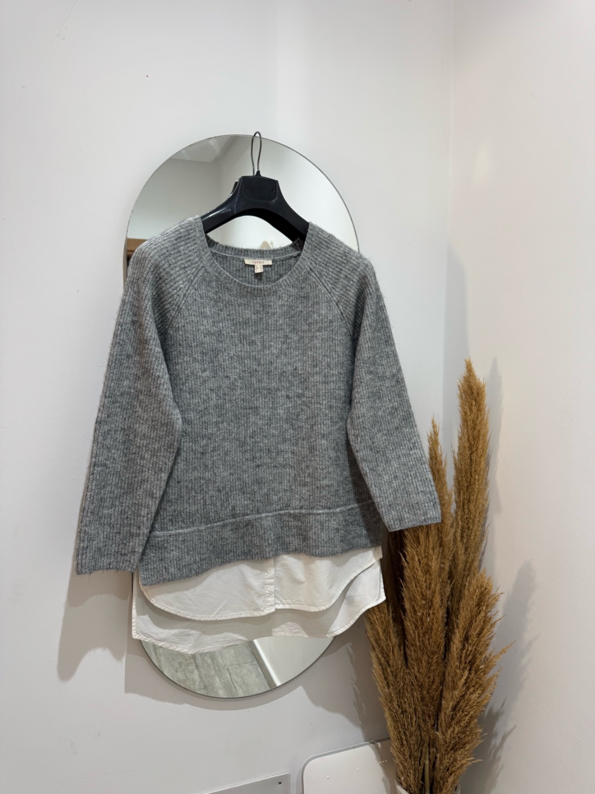 Pull chemise ESPRIT avec laine 