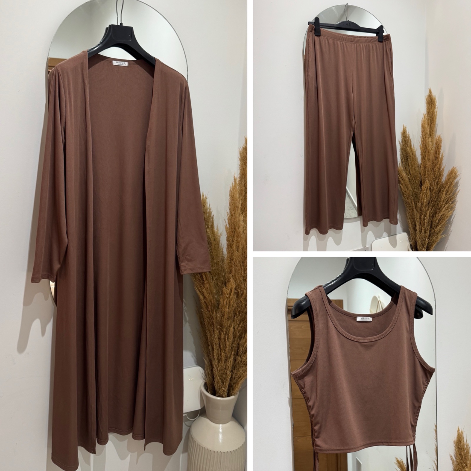 Set 3 /pantalon large /pull /gilet  tt neuf 