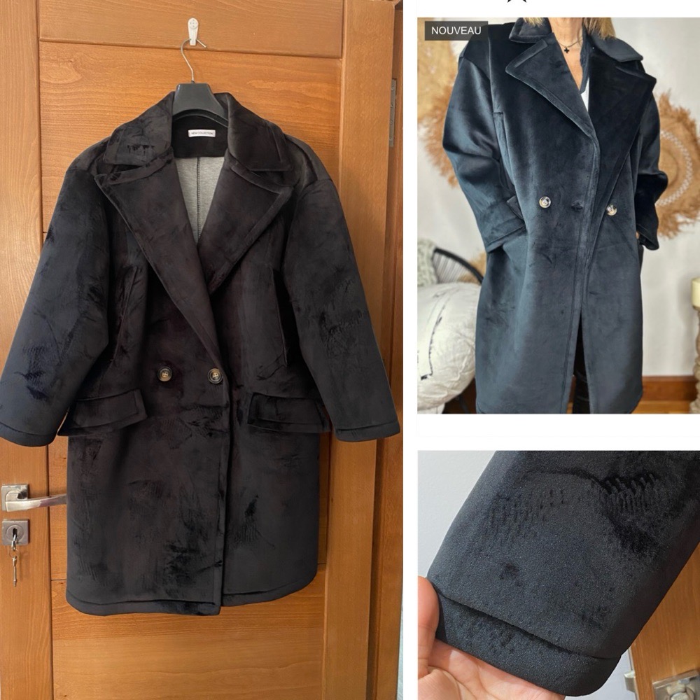 Manteau double boutonnage coupe over size  marque NEW COLLECTION NEUF 