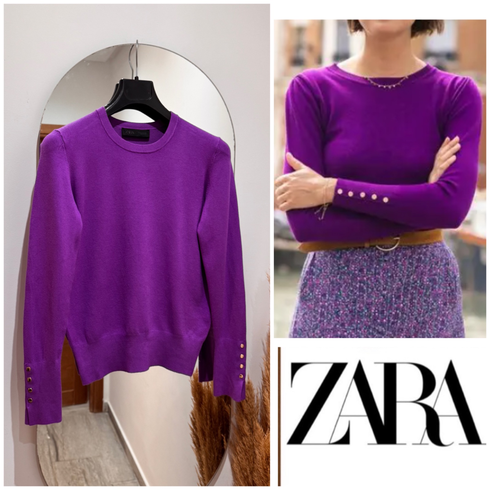 Pull NV ZARA boutonnage doré tt neuf 