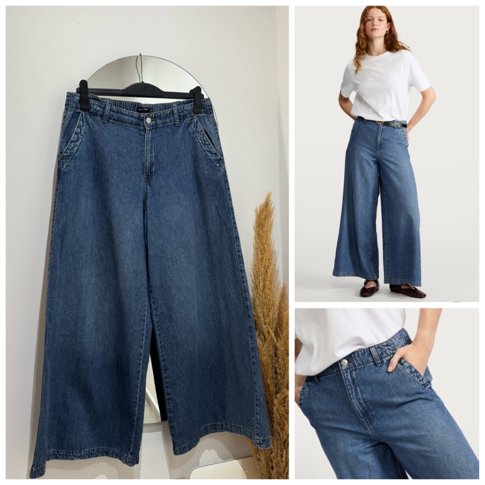 Pantalon large taille haute F&F avec taille élastique
