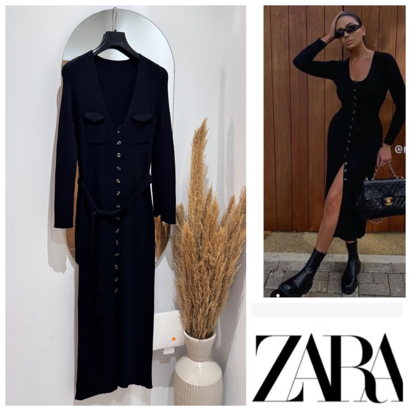 ZARA knit dress with pockets