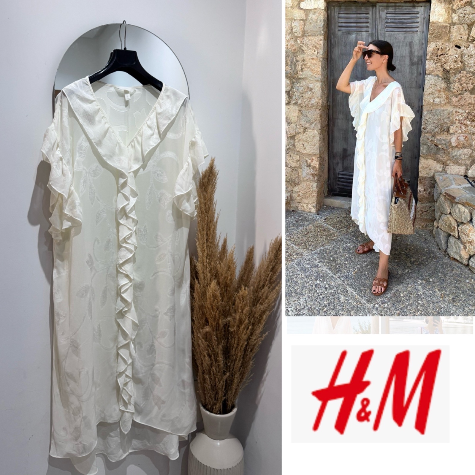 Robe H&M blanc ivoire 