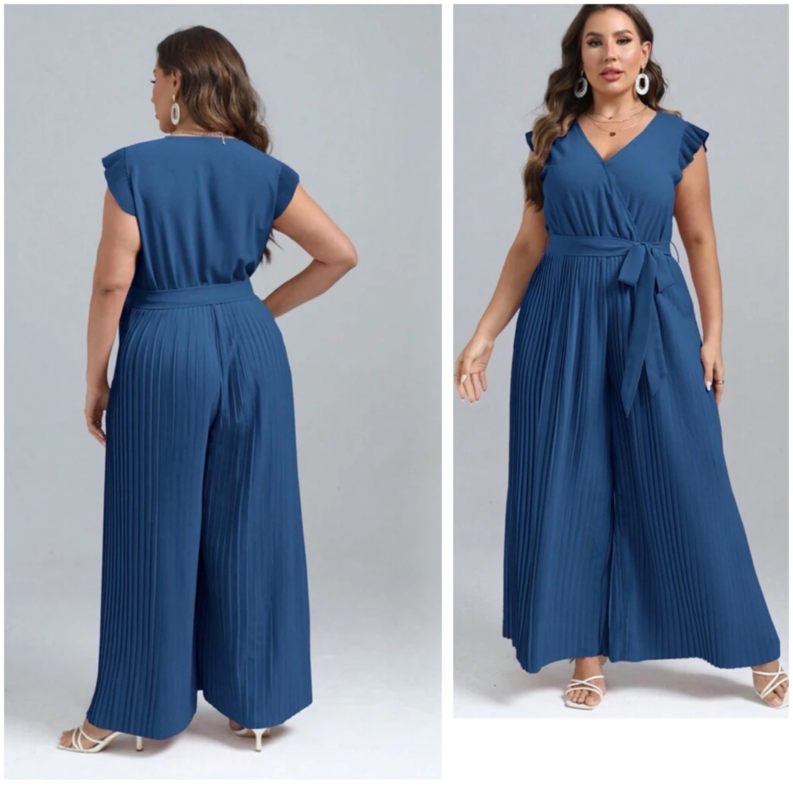 Jumpsuit  large plissèe avec ceinture 