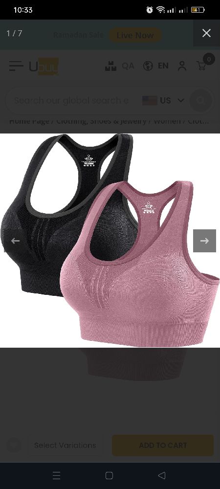 Soutien gorge pour sport Healthyoga.