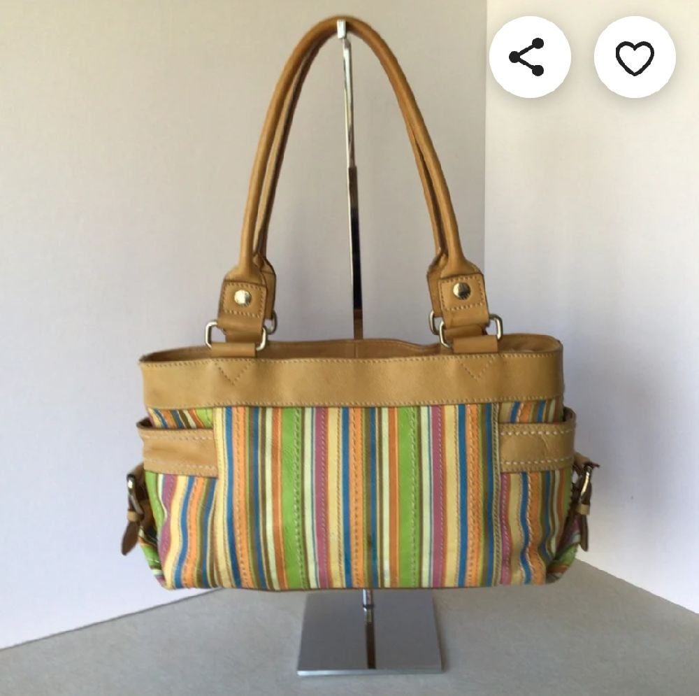 Sac à main et épaule FOSSIL en cuir multicolore.