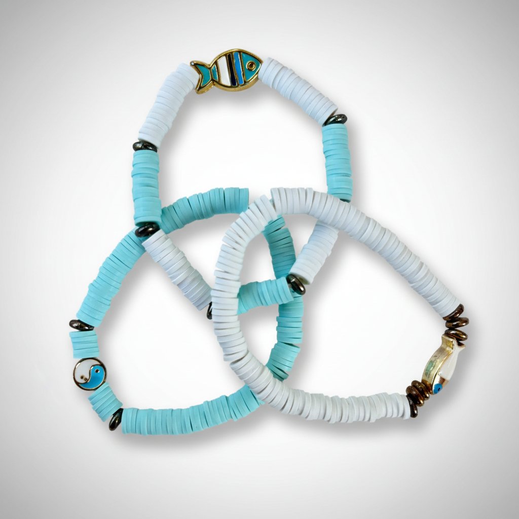 Lot de bracelets Heishi.                