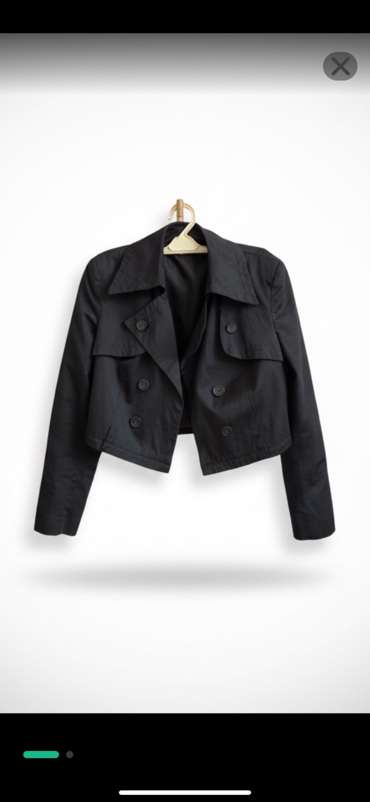 Cropped trench coat couleur bleu 