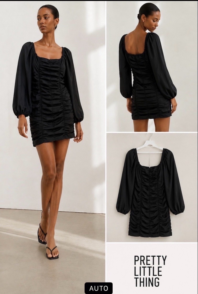 Robe noir pretty little thing 