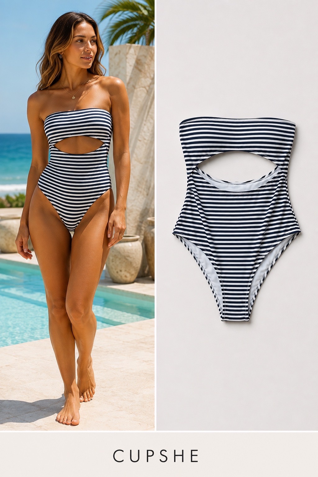 Maillot de la marque cupshe avec bonnets