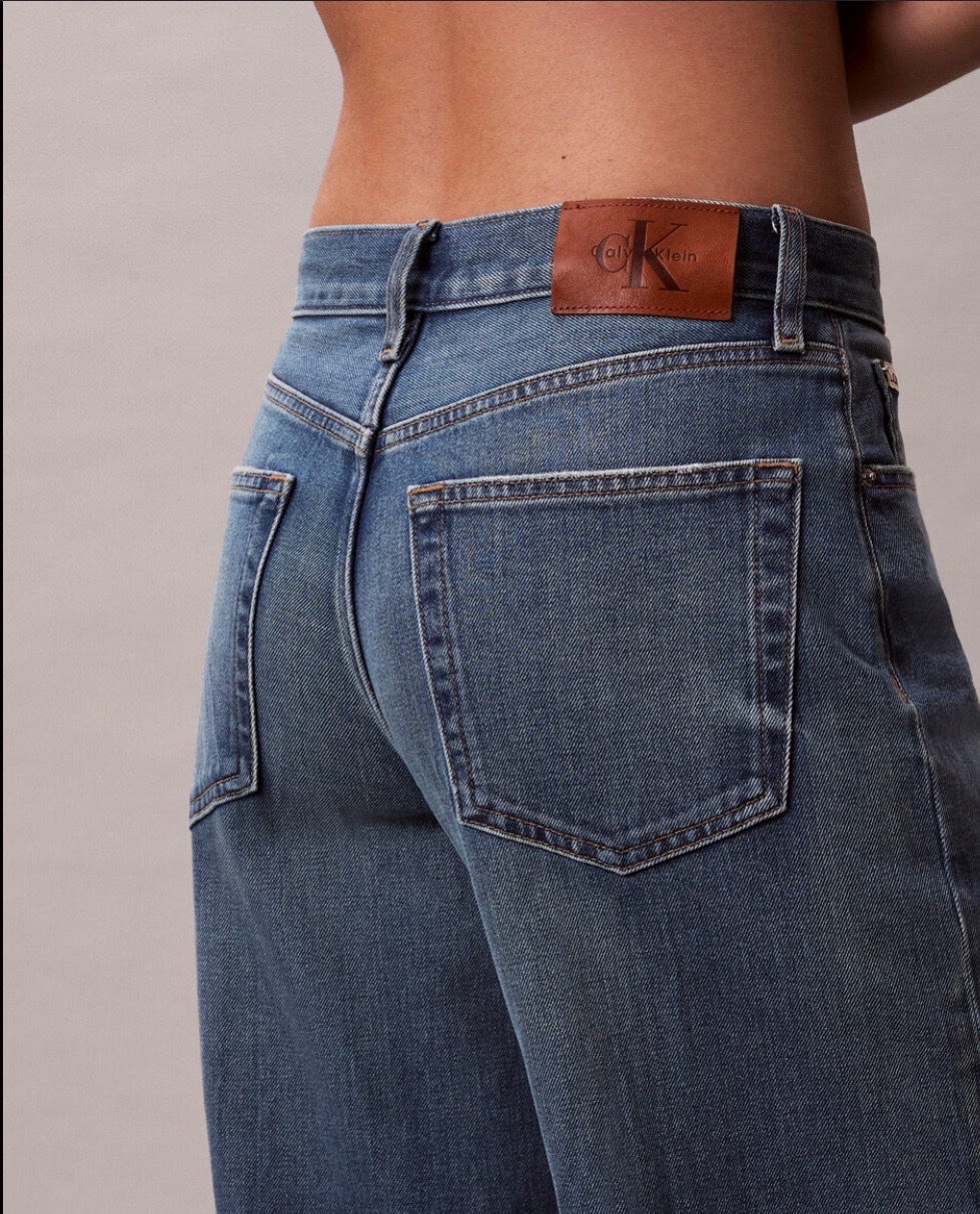 🔥 Jean Calvin Klein wide leg bleu foncé – fit incroyable