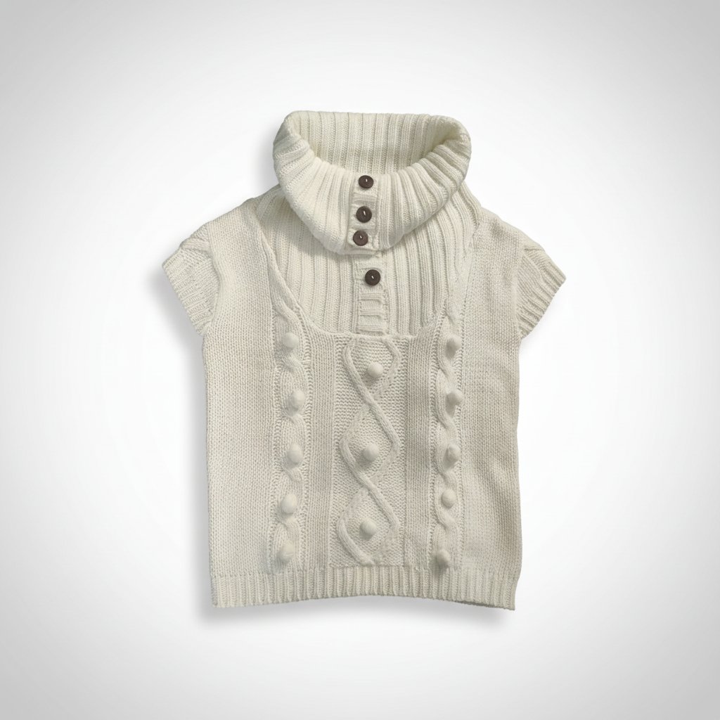 Pull en maille couleur crème 